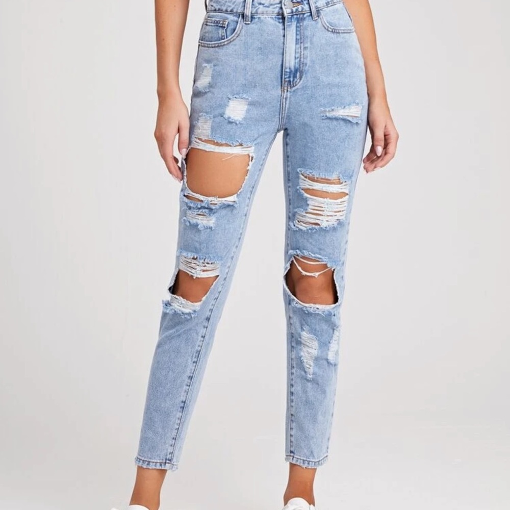 Shein light wash boyfriend jean